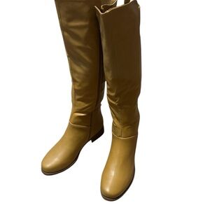 Elegant Tan Over the Knee Women's Boots